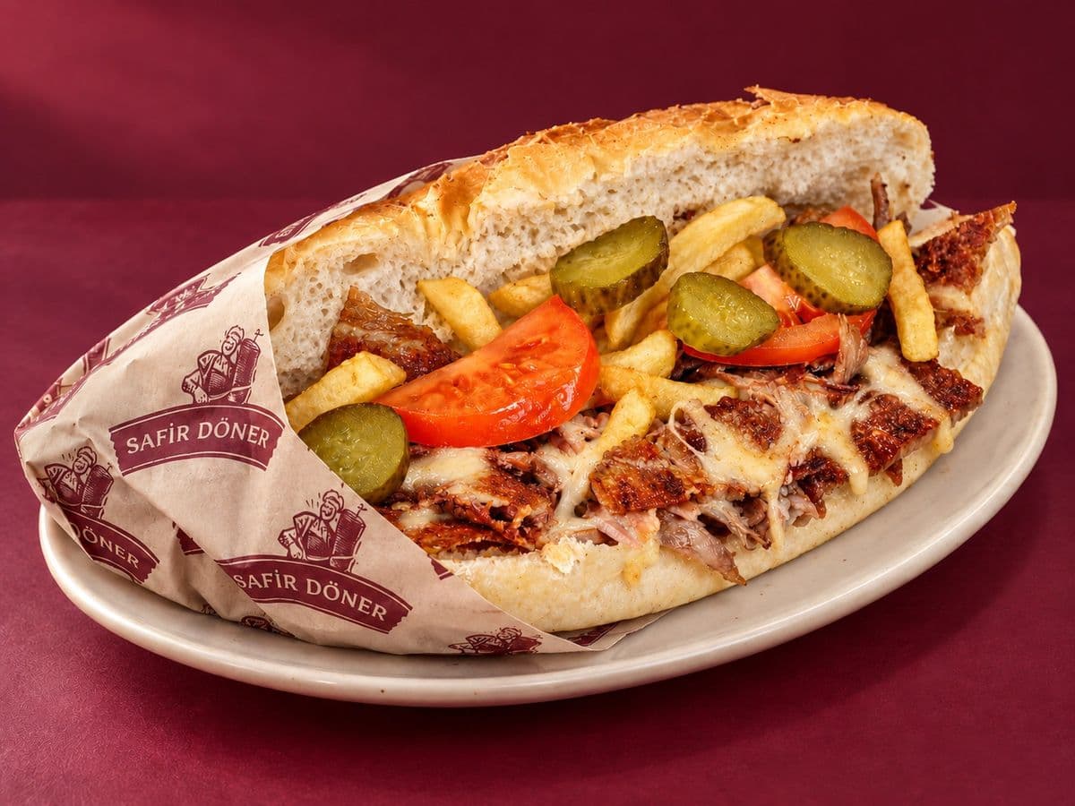 Beef Doner Sandwich with Kashar Cheese