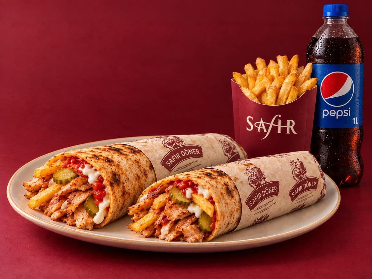 Chicken Doner Wrap Meal for 2